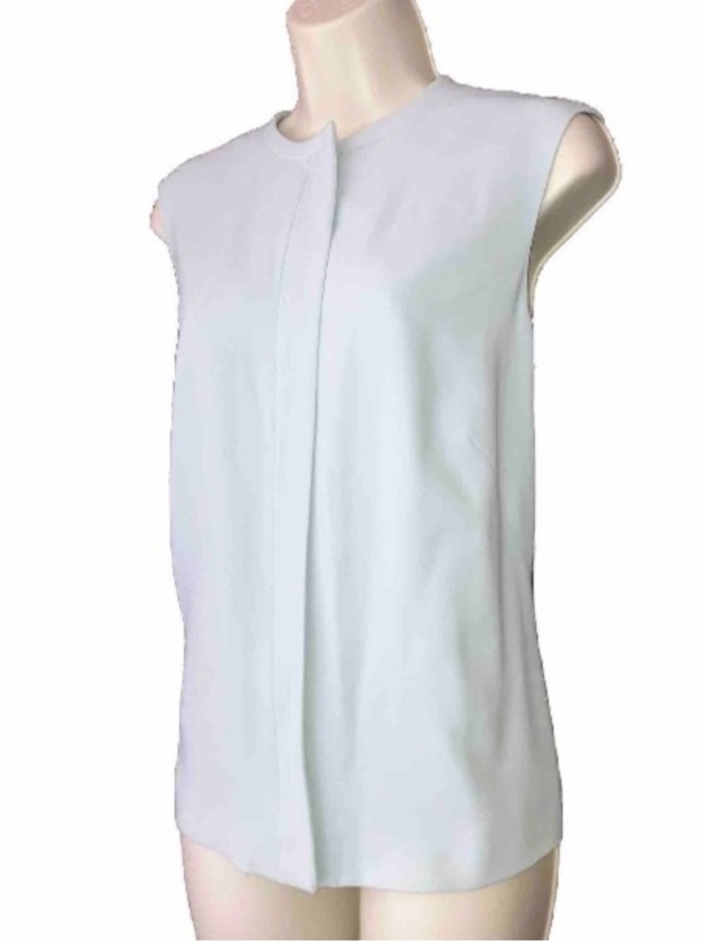 New Rena Rowan Sleeveless Lined Blue Zippered Top Blouse Tunic Jacket NWT sz. 14